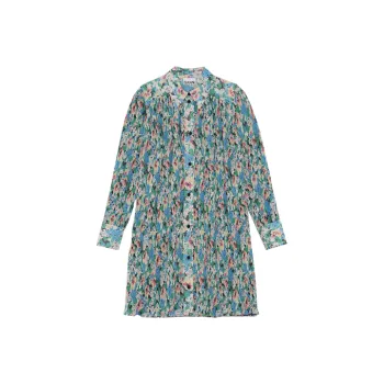 GANNI Long-Sleeved Dresses Women's Blue