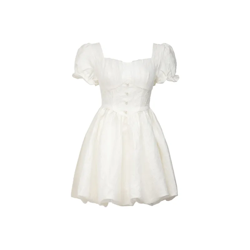 PAZZO Short Sleeved Dresses Women's White-0