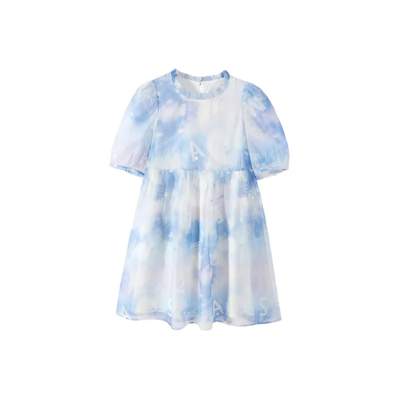 EICHITOO Short Sleeved Dresses Women's Light Blue Pattern-0