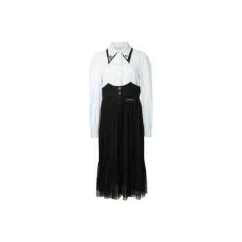LOFT SHINE Shirts Skirt Dress Black Blue