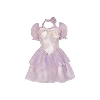 Incolore Short-Sleeved Dresses Women's Purple