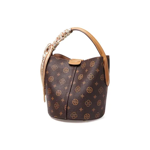 AOKANG PVC One Shoulder Crossbody Mom Bag Handbag Small Size Women's Coffee/Ecru