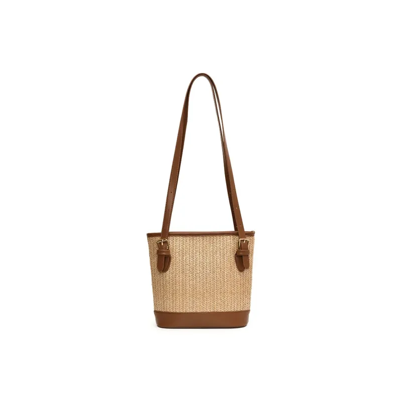 TOUTSEUL YOLO Straw Woven Shoulder Bag Women's Multicolor-6