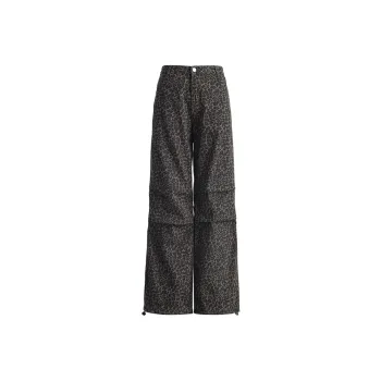 Aros Super Shopping Casual Pants Women's Leopard Print