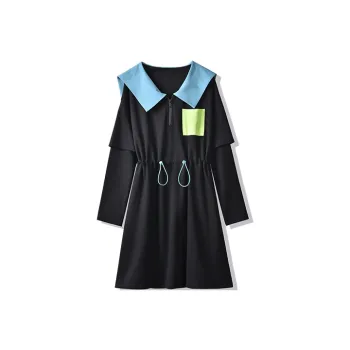 MITUAN A Line Skirt Dress Women's Black
