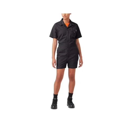 Dickies Regular Fit Ripstop Shortalls Jumpsuit Women's Black
