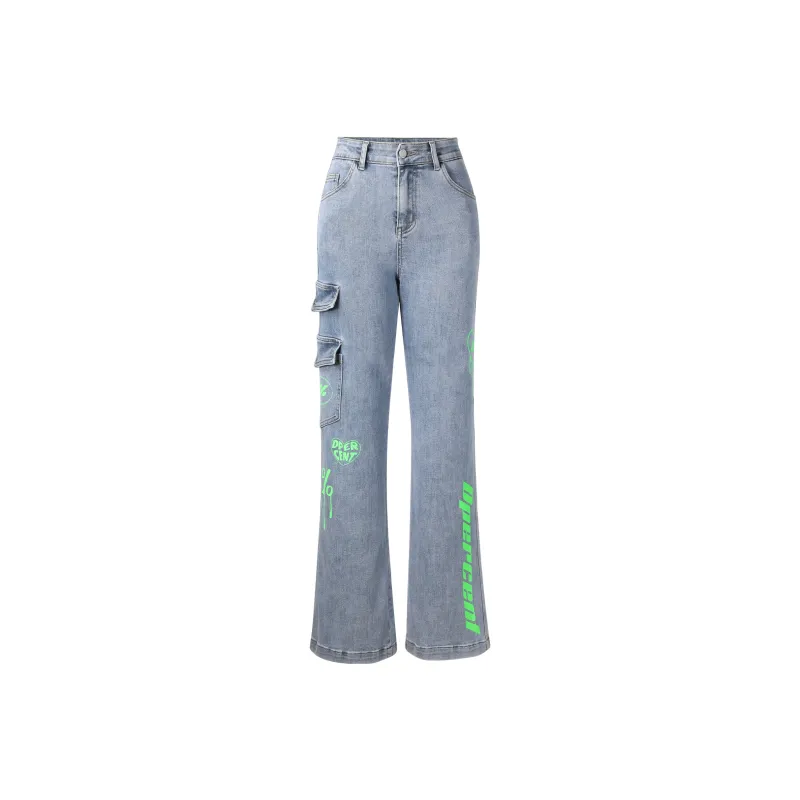 Dpercent Straight Moderate Jeans Unisex Blue-0