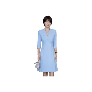 ONE SHALLOW Short Sleeved Dresses Women's Blue