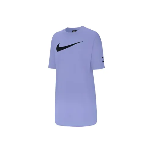 Nike Short Sleeved Dresses Women's Blue