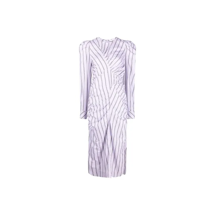 GANNI Long Sleeved Dresses Women's Purple-0