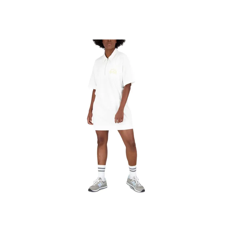 New Balance Short Sleeved Dress Women's White-0