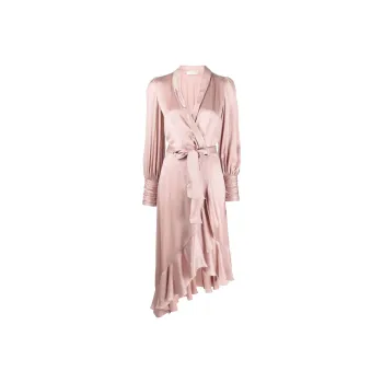 Zimmermann Wrap Silk Midi Dress