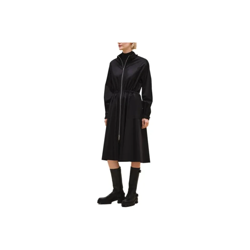 HERMES FW24 Long Sleeved Dresses Women's Black-0