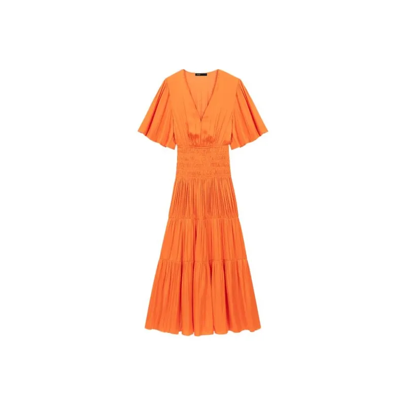Maje Short-Sleeved Dresses Women's Orange-0