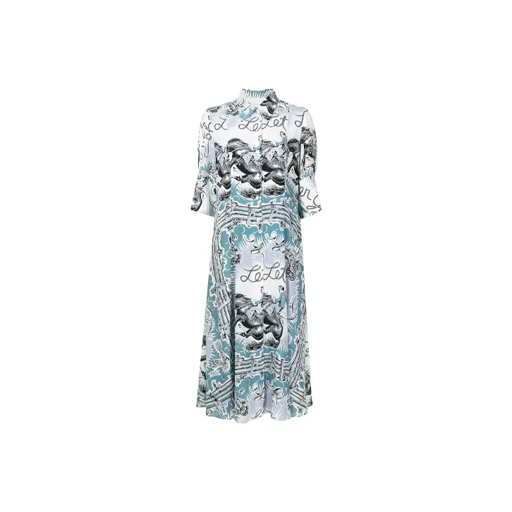 Paul Smith Long-Sleeved Dresses Women's Blue-0