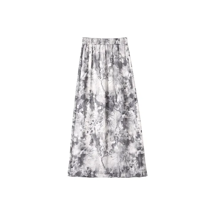 HIPPIEMISS Denim Long Skirts Women's Black-8