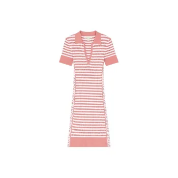 MICHAEL KORS Short-Sleeved Dresses Women's Pink/White