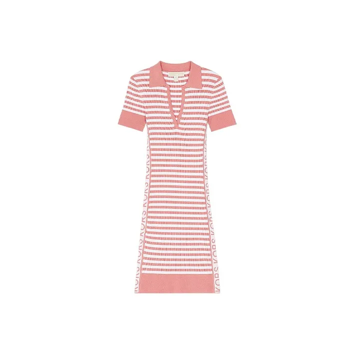 MICHAEL KORS Short-Sleeved Dresses Women's Pink/White-0