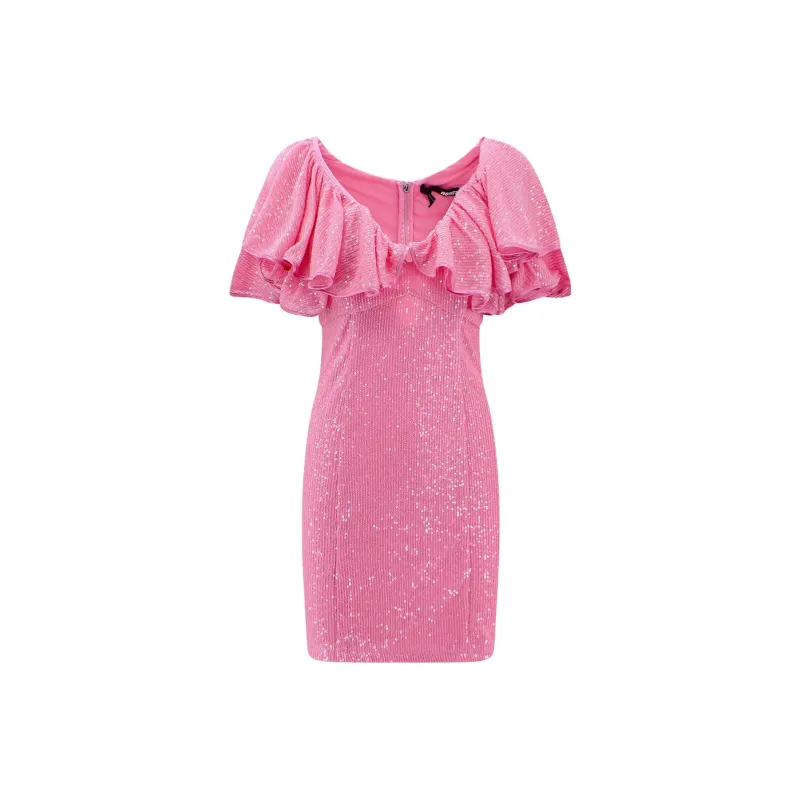 Rotate Short-Sleeved Dresses Women's Pink-0