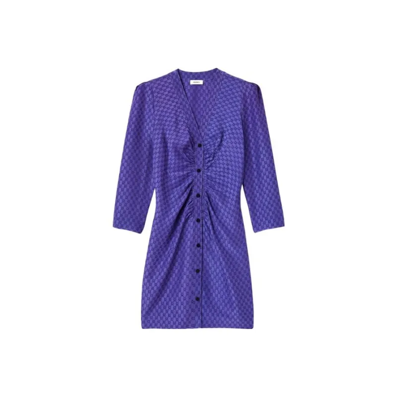 Sandro Long-Sleeved Dresses Women's Purple-0