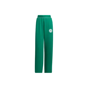 Adidas Verbiage Doubleknit Pants Knitted Sports Pants Women's Green