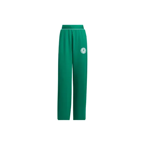 Adidas Verbiage Doubleknit Pants Knitted Sports Pants Women's Green