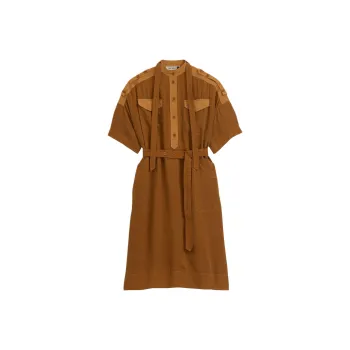 ZARA Short-Sleeved Dresses Women's Stripe/orange