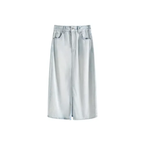 SUBEN Denim Long Skirts Women's