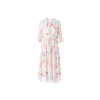 To The West Long-Sleeved Dresses Women's Rose Red