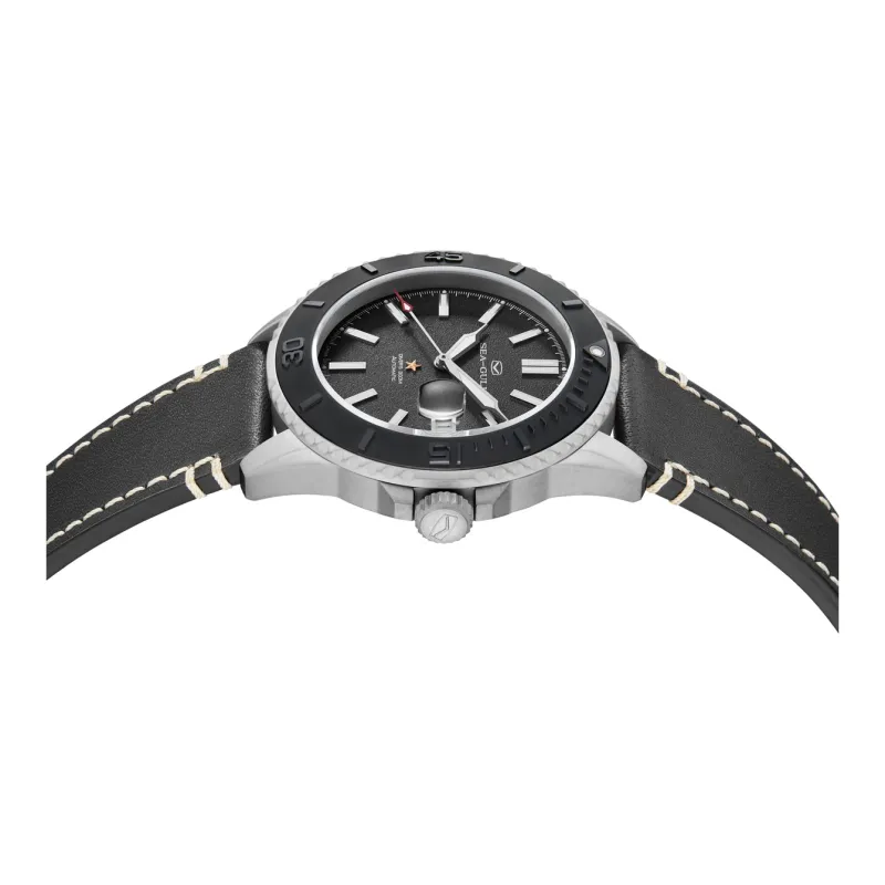 Sea Gull Ocean Automatic Mechanical Movement Genuine Leather Strap Watch Men's Watches Black Dial-2