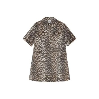 GANNI Leopard Printed Mini Dress