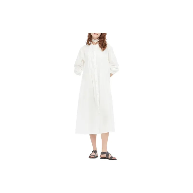 UNIQLO Ines De La Fressange Shirts Skirt Dress Ivory-0