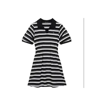 Hotwind Short Sleeved Dress Women's Black White
