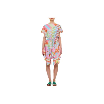 EMILIO PUCCI Short Sleeved Dress Women's Multicolor
