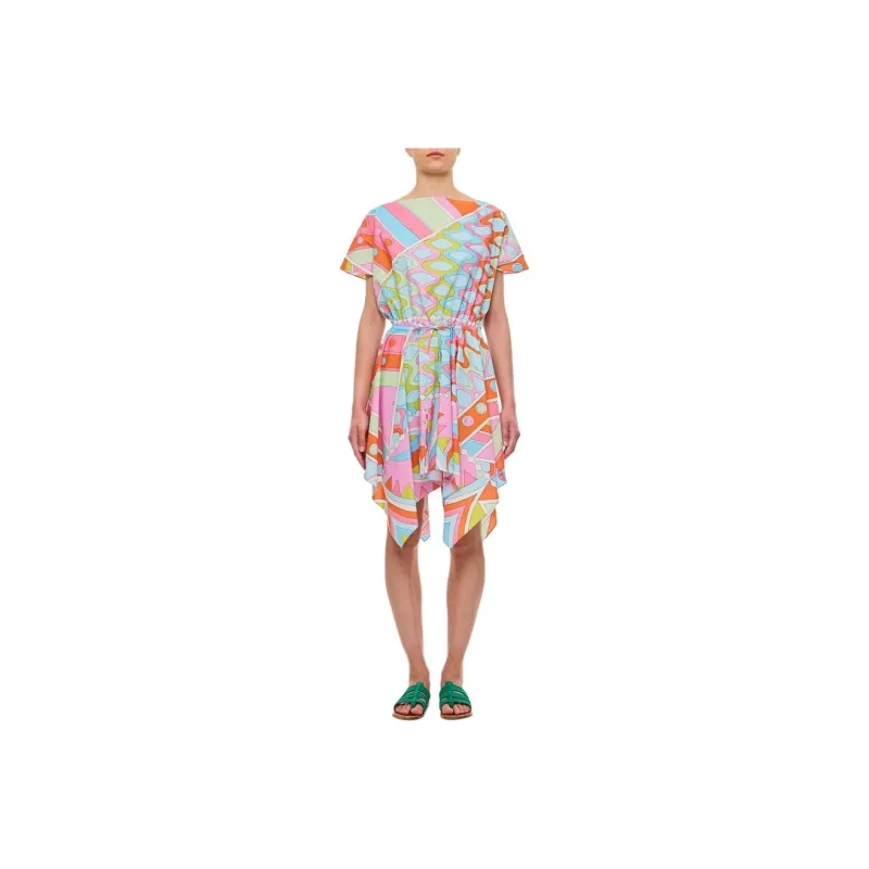 EMILIO PUCCI Short Sleeved Dress Women's Multicolor-0