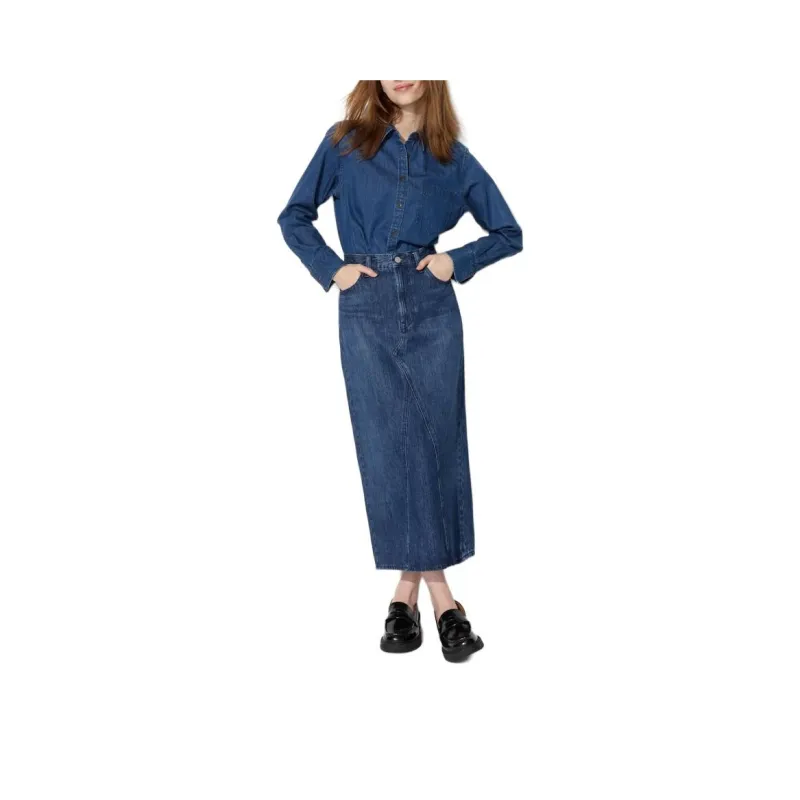 UNIQLO Denim Long Skirts Women's-0