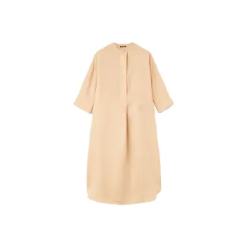 Loro Piana SS24 Long-Sleeved Dresses Women's Ginseng Light Yellow