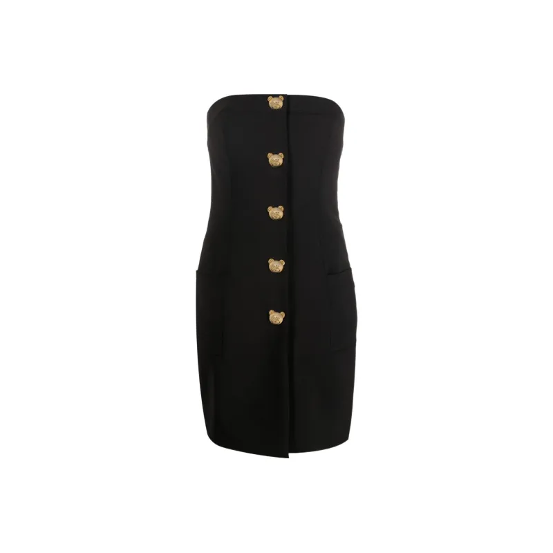 MOSCHINO Sleeveless Dresses Women's Black-0