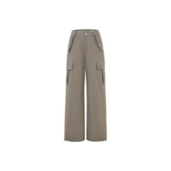 PUKI Casual Pants Women's Gray Brown