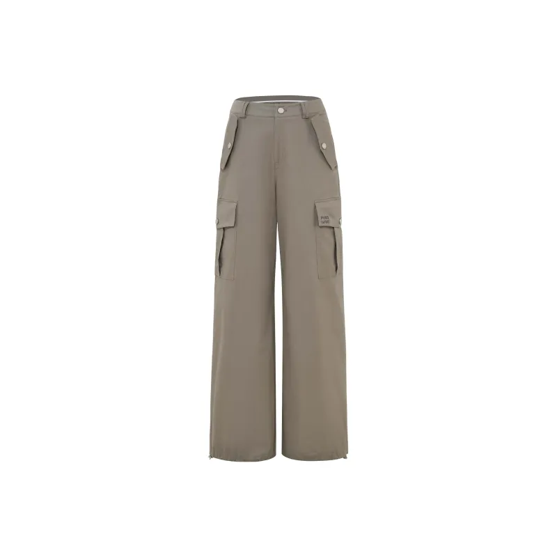 PUKI Casual Pants Women's Gray Brown-0
