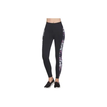Skechers GO WALK Orchid Bloom HW Legging Casual Pants Women's Black