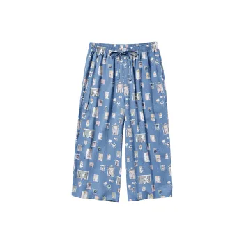 UNIQLO x Moomin SS25 Casual Pants Women's Royal Blue