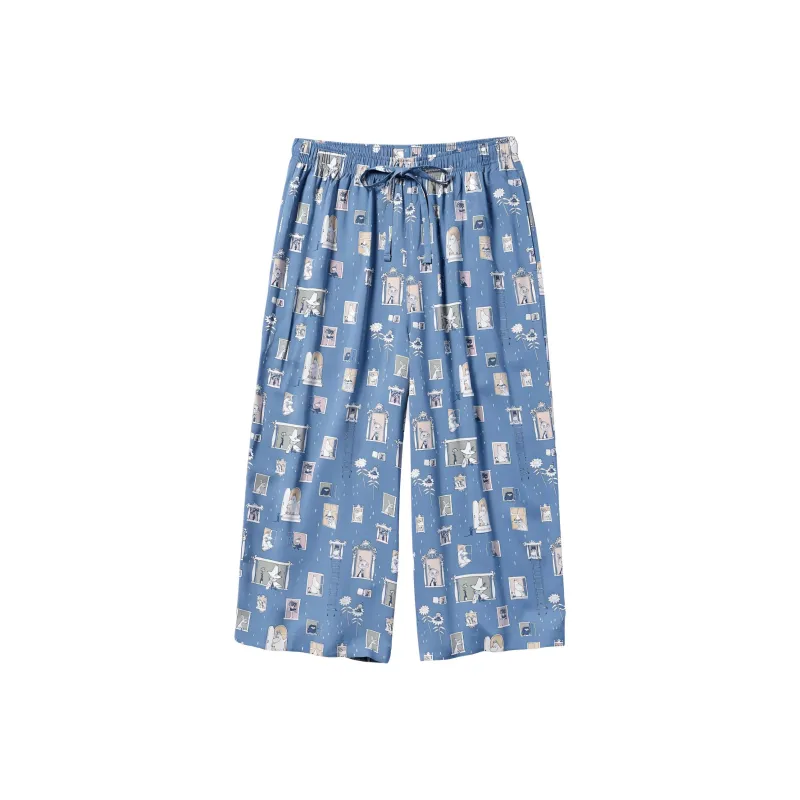 UNIQLO x Moomin SS25 Casual Pants Women's Royal Blue-0