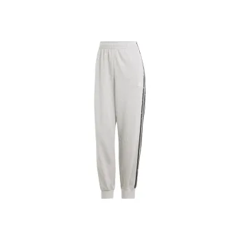 Adidas Essentials 3-Stripes Animal-Print 7/8 Joggers Knitted Sports Pants Women's Gray