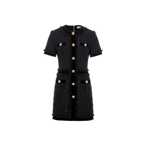 BESIONIA SS22 Short Sleeved Dresses Women's Black