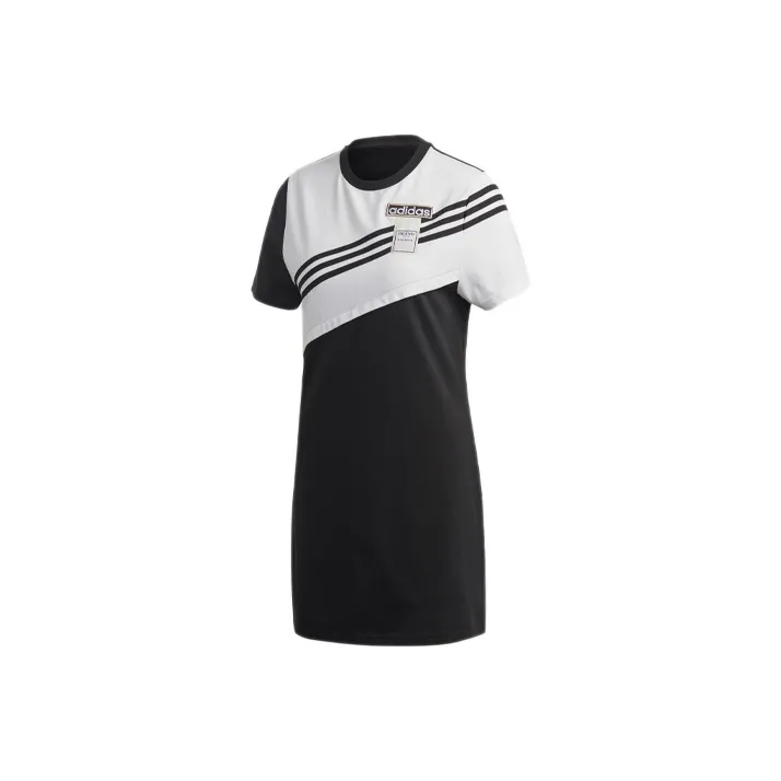 Adidas Originals Short Sleeved Dresses Women's Black-0