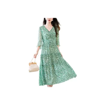 To The West Long-Sleeved Dresses Women's Green