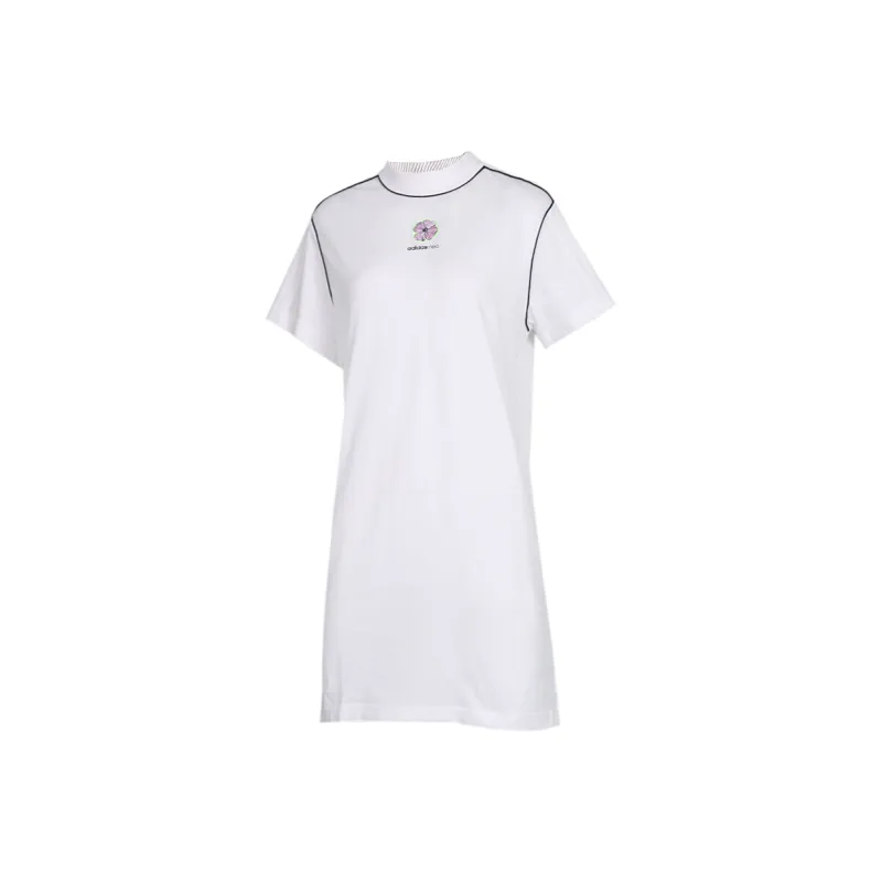 Adidas Neo Short Sleeved Dresses Women's White-0