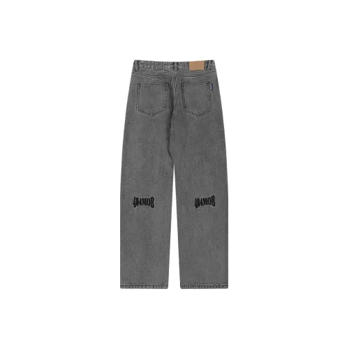 404MOB GANG Jeans Unisex Gray
