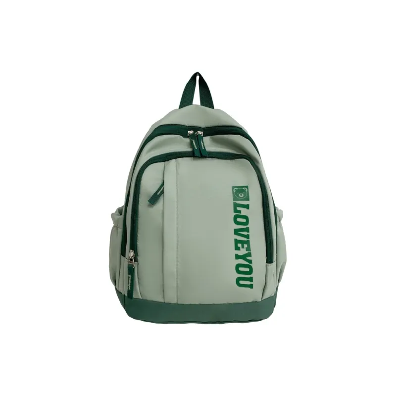 Single Warehouse Nylon Backpack Unisex Pink/Green/Black/Beige-12